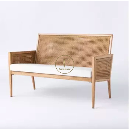 Ghế hai đan mây mẫu 2