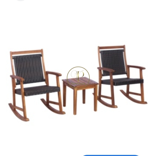 Bộ bàn Ghế roocking đan mây mẫu 3