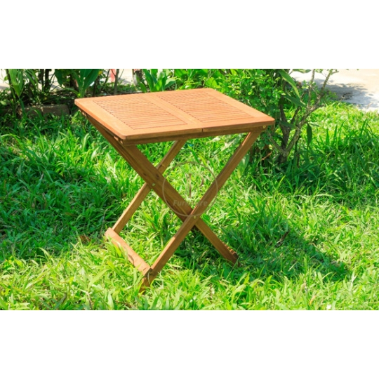 Bộ bistro xếp : 600*600*720mm ghế 380*500*800mm gỗ Acacia màu oil mẫu 1